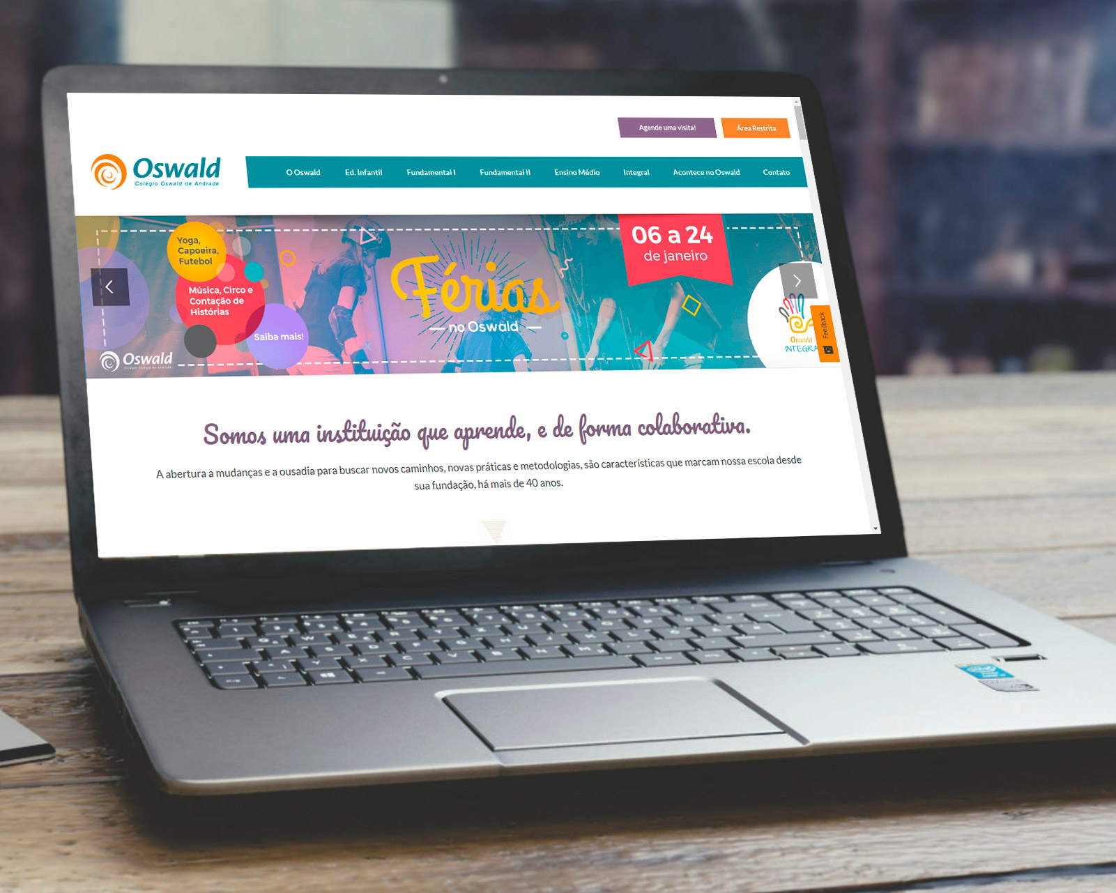 Website do Colégio Oswald de Andrade